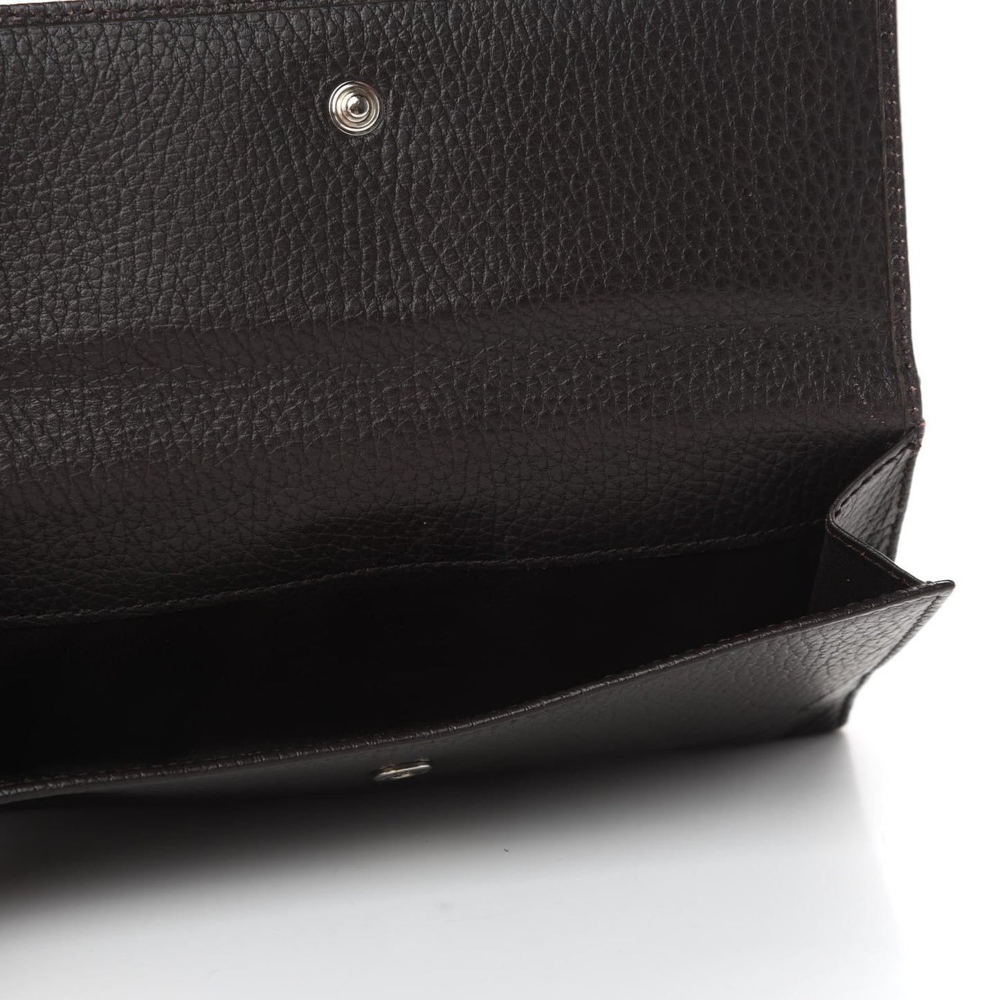 Calfskin Studded Soho Continental Wallet Dark Brown