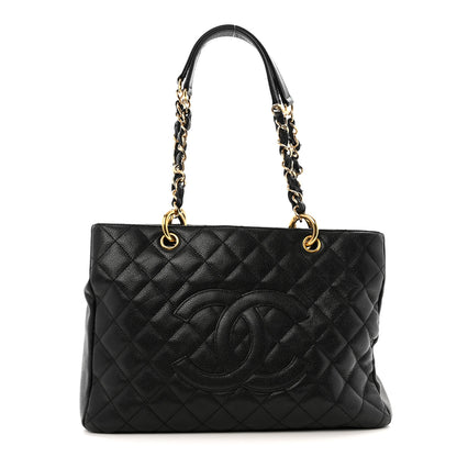 Chanel Caviar Quilted Grand Shopping Tote GST Black 1 of 17