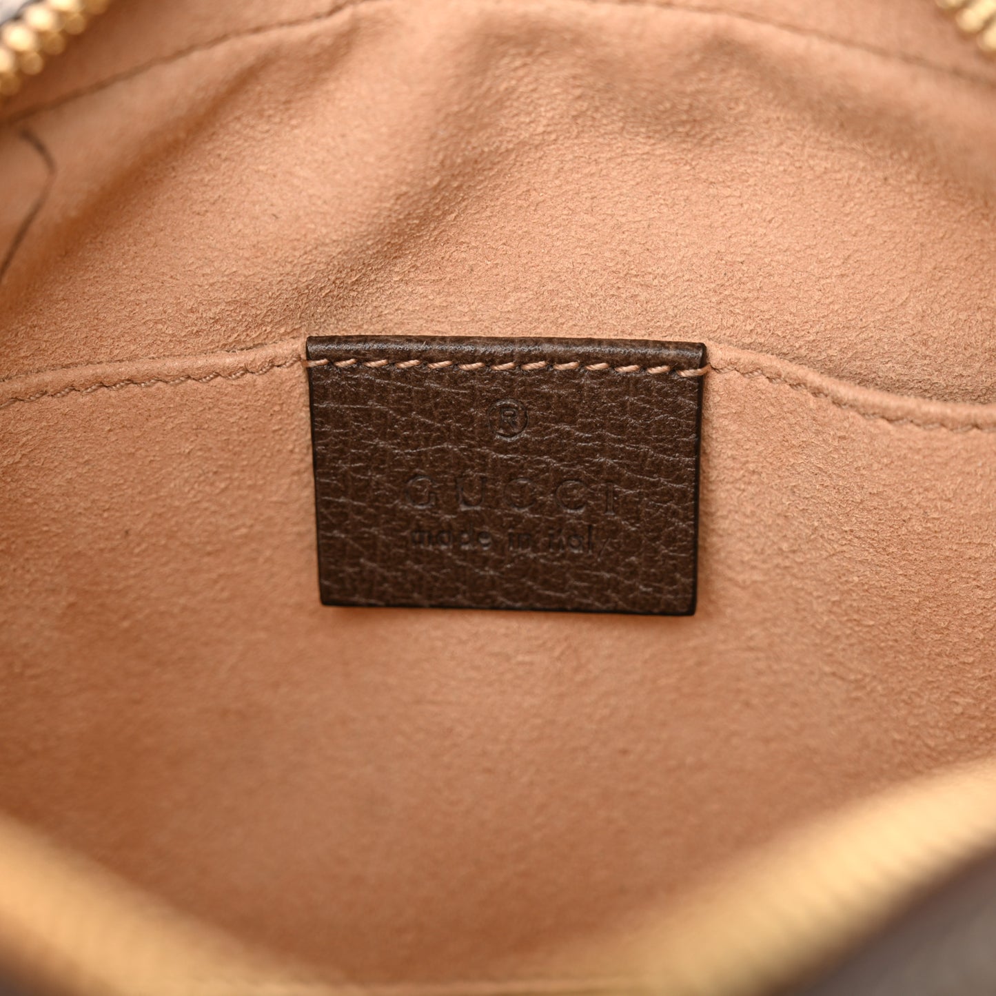 GG Supreme Monogram Web Small Ophidia Belt Bag 85 34 Dark Brown