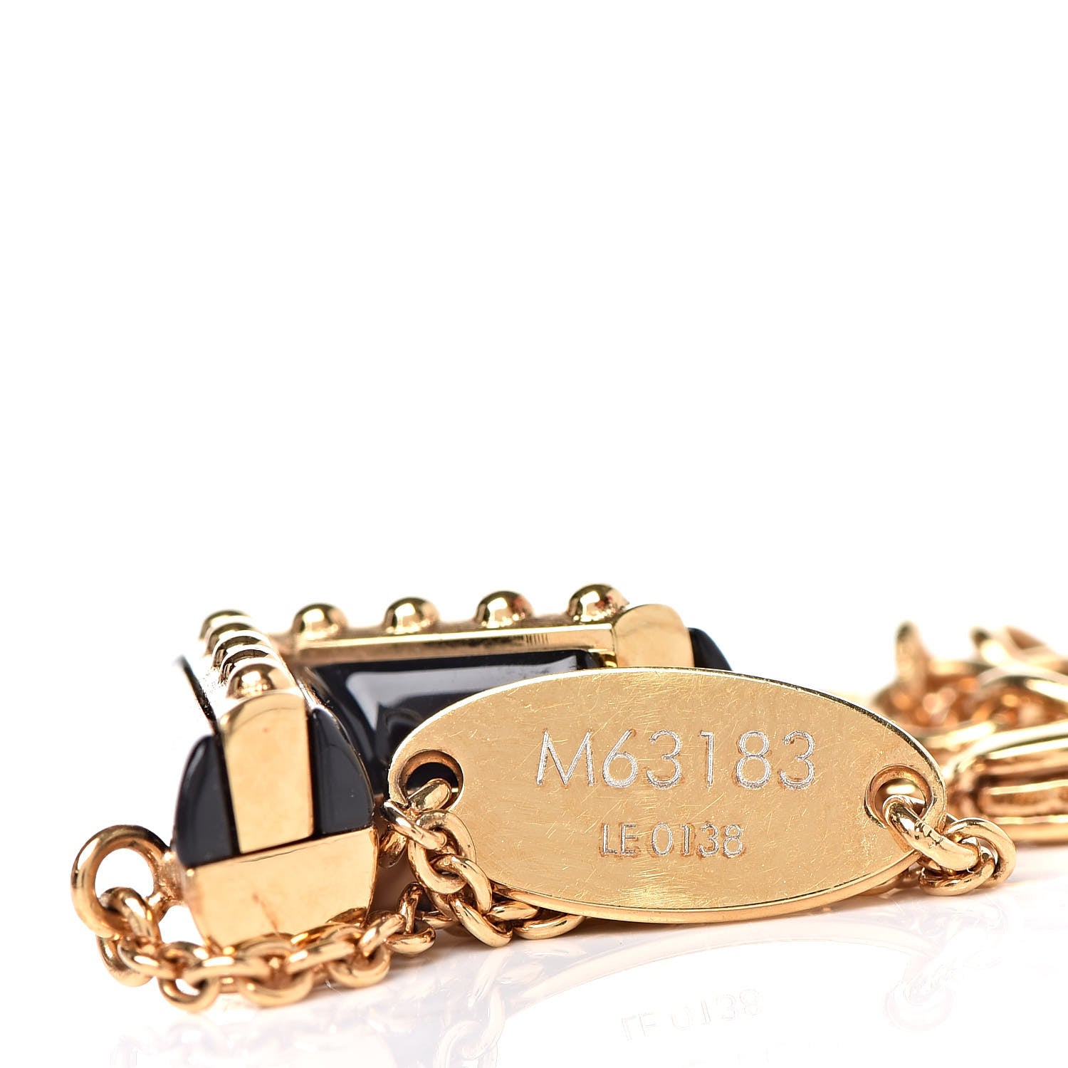 Louis Vuitton Lacquer Studded Essential V Bracelet Gold 5 of 6