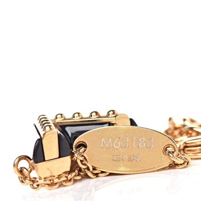 Louis Vuitton Lacquer Studded Essential V Bracelet Gold 5 of 6