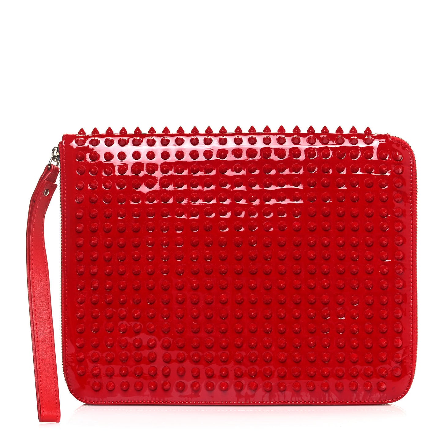 Patent Calf Spiked Cris iPad Case Red