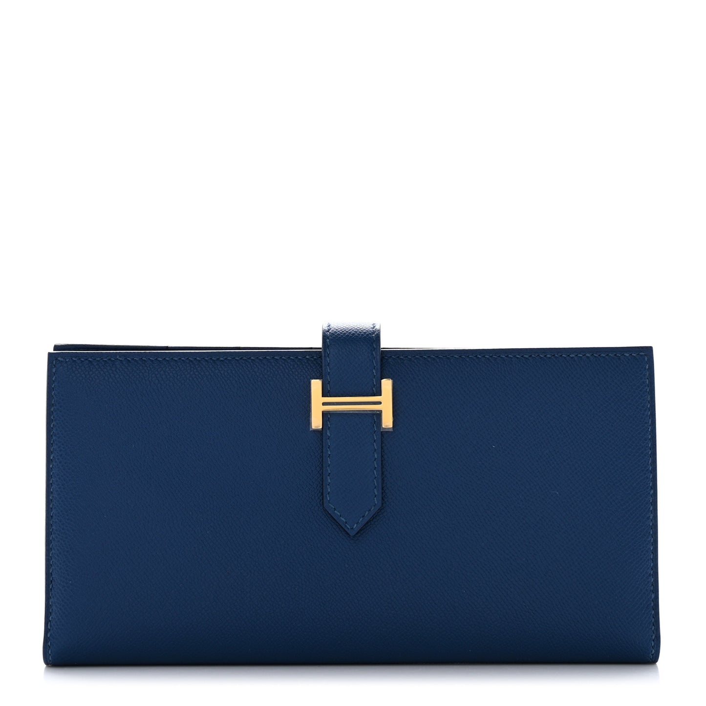 Grained Monsieur Bearn Gusset Wallet Bleu de Prusse