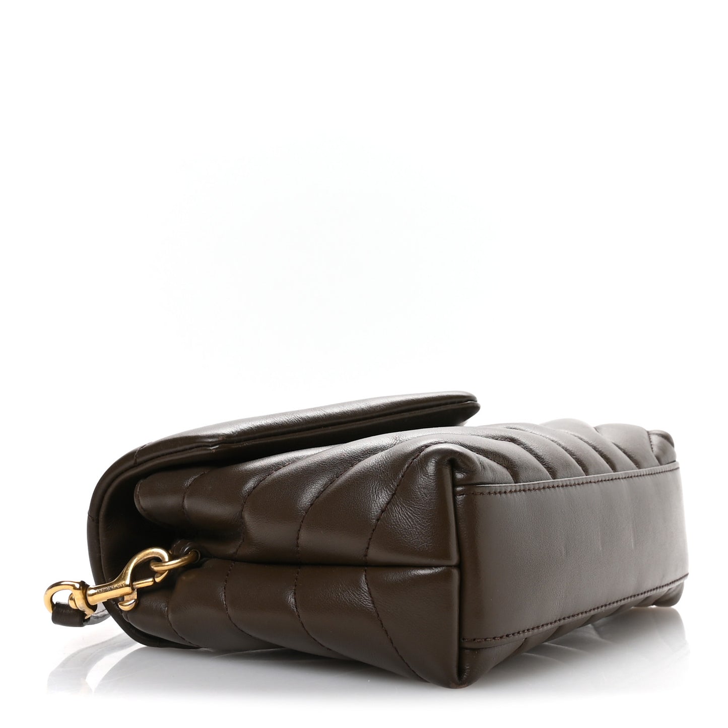 Calfskin Y Quilted Monogram Toy Loulou Crossbody Bag Soil Brown