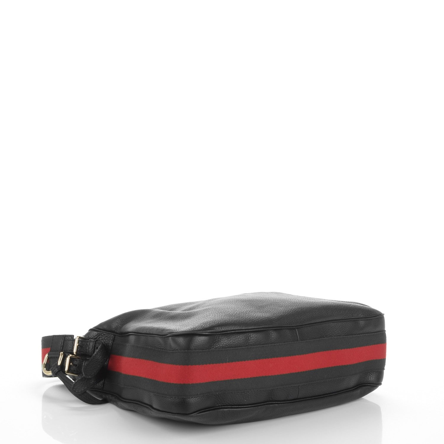 Gucci Pebbled Calfskin Medium Heritage Shoulder Bag Black 4 of 7