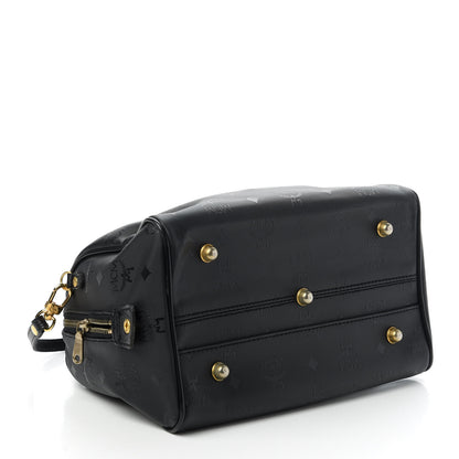 MCM Nylon Monogram Boston Bag Black 4 of 13