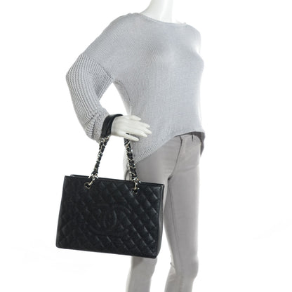 Chanel Caviar Quilted Grand Shopping Tote GST Black 4 of 7