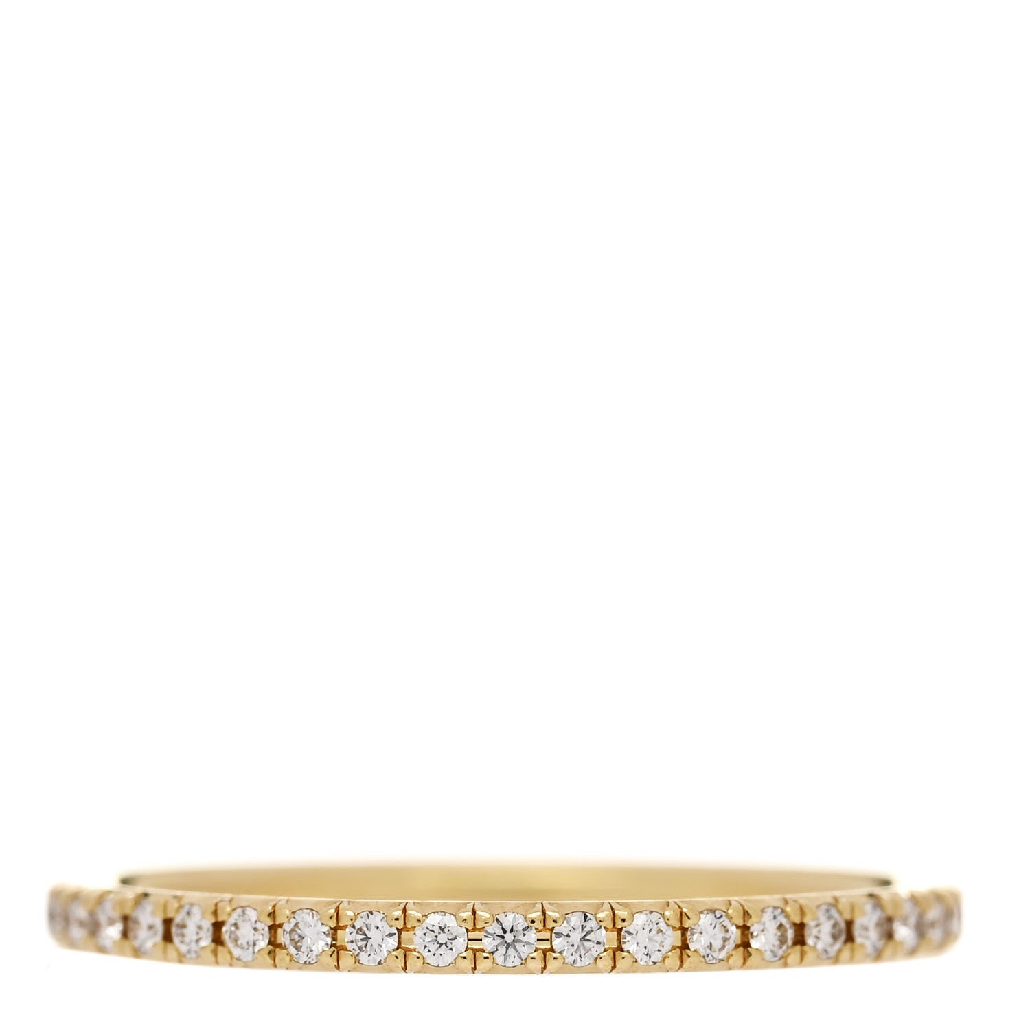 Tiffany 18K Yellow Gold Diamond Metro Band Ring 52 6 3 of 4
