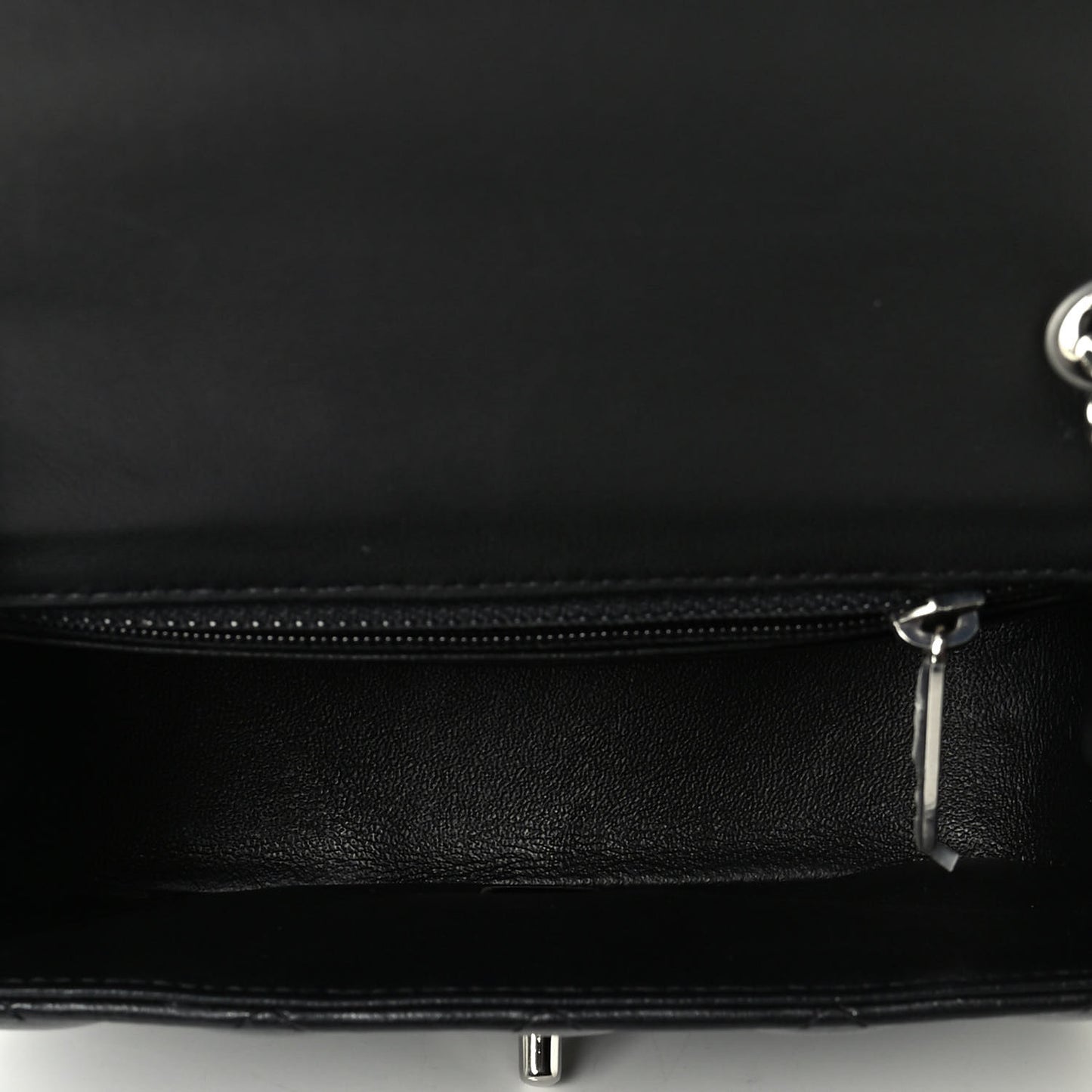 Lambskin Quilted Mini Square Flap Black