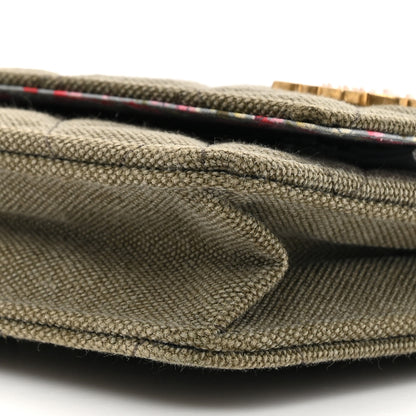 Chanel Canvas Quilted Coco Cuba Charms Wallet on Chain WOC Khaki 9 of 10