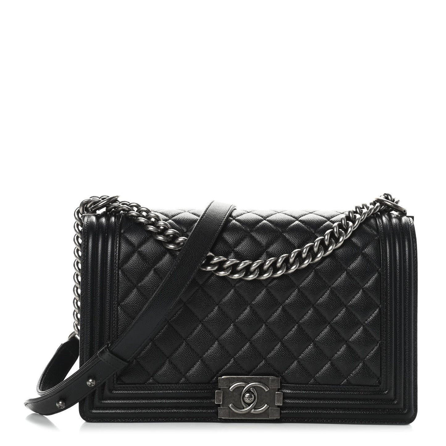 Caviar Quilted New Medium Boy Flap Black