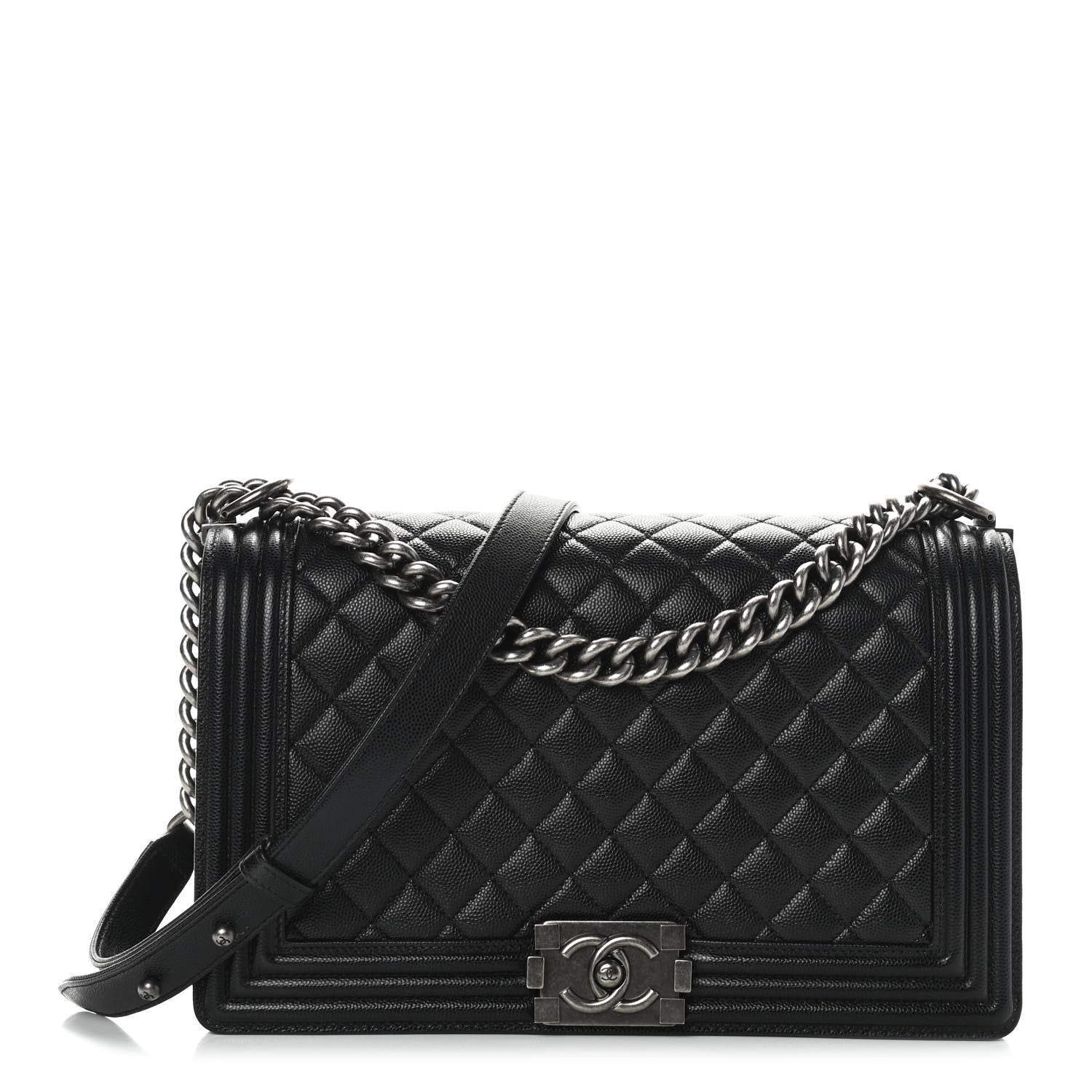 Chanel Caviar Quilted New Medium Boy Flap Black 1 of 9