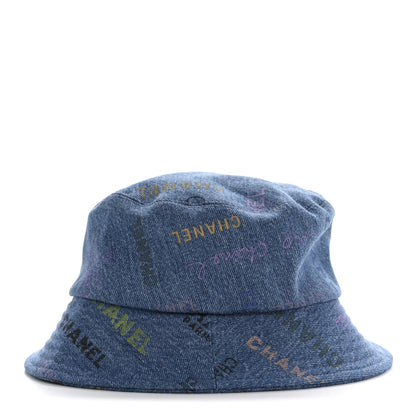 Chanel Denim Mood Cloche Bucket Hat L Blue 5 of 9