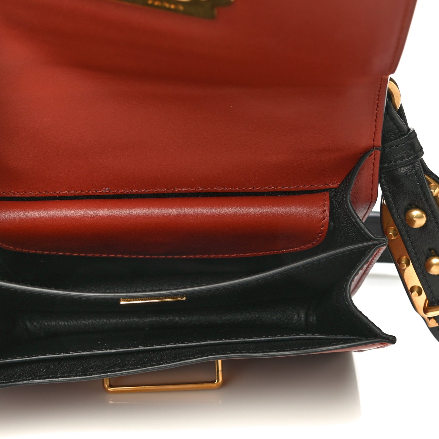 City Calfskin Saffiano Cahier Bag Cotto Black