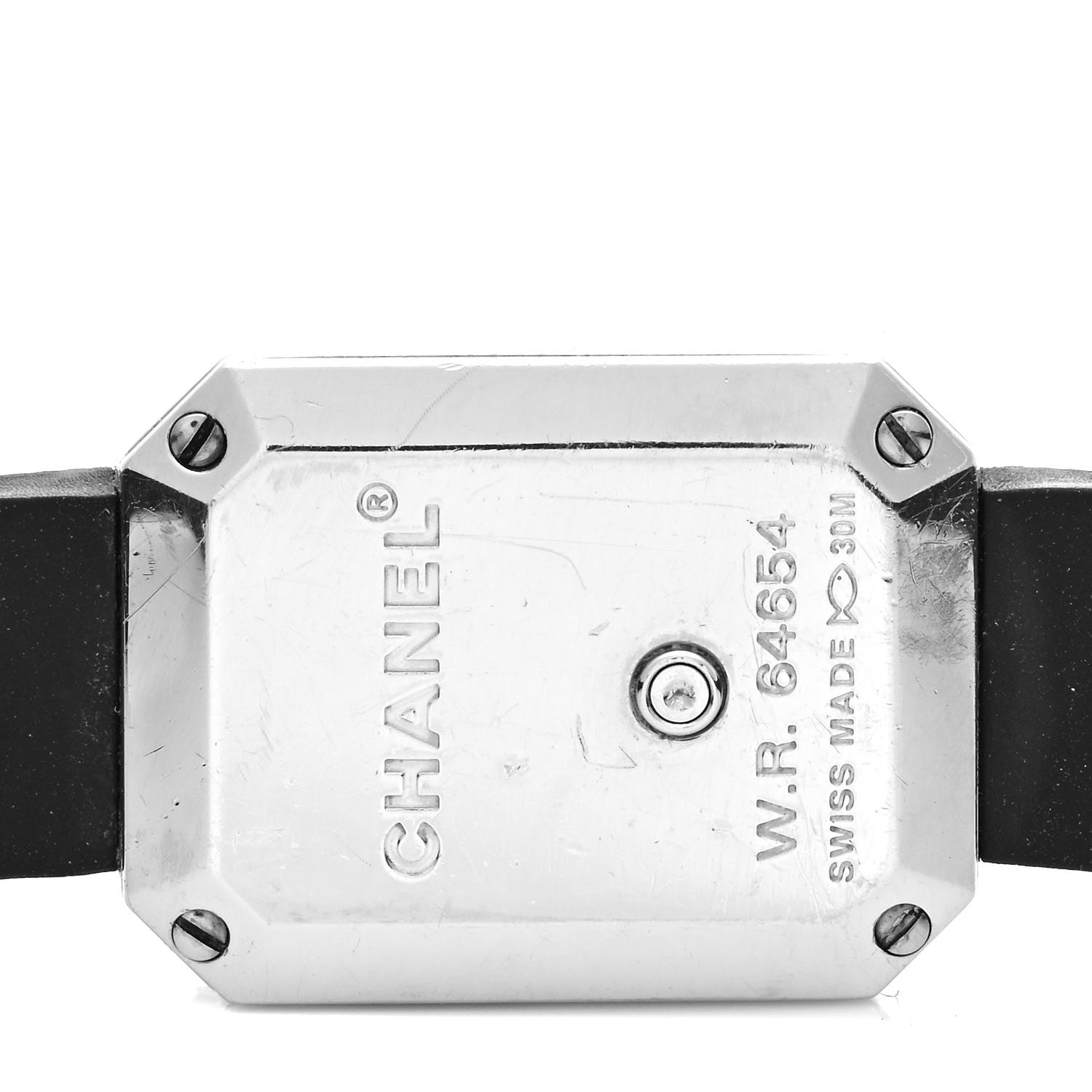 Chanel Stainless Steel Rubber Diamond Bezel 16mm Premiere Quartz Watch Black 4 of 4