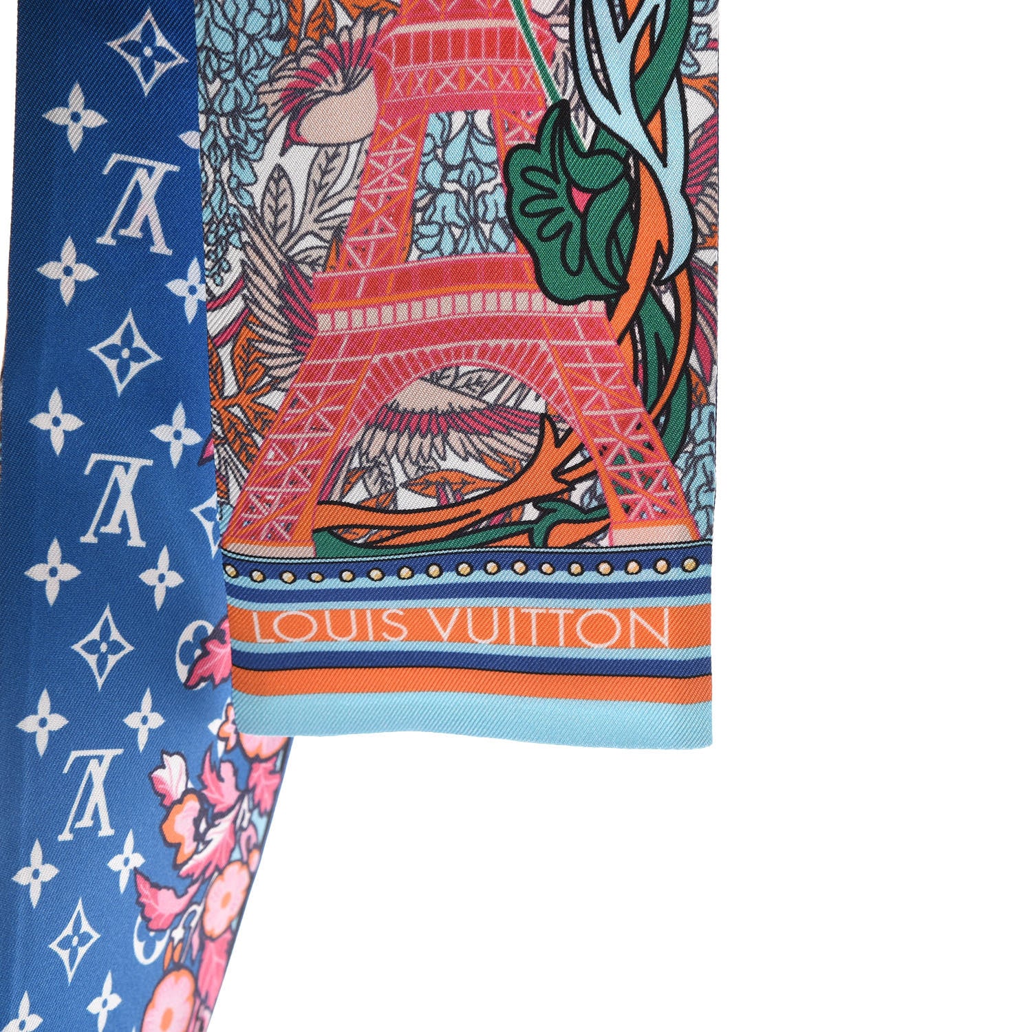Louis Vuitton Silk Louis A Paris Bandeau Blue 3 of 4