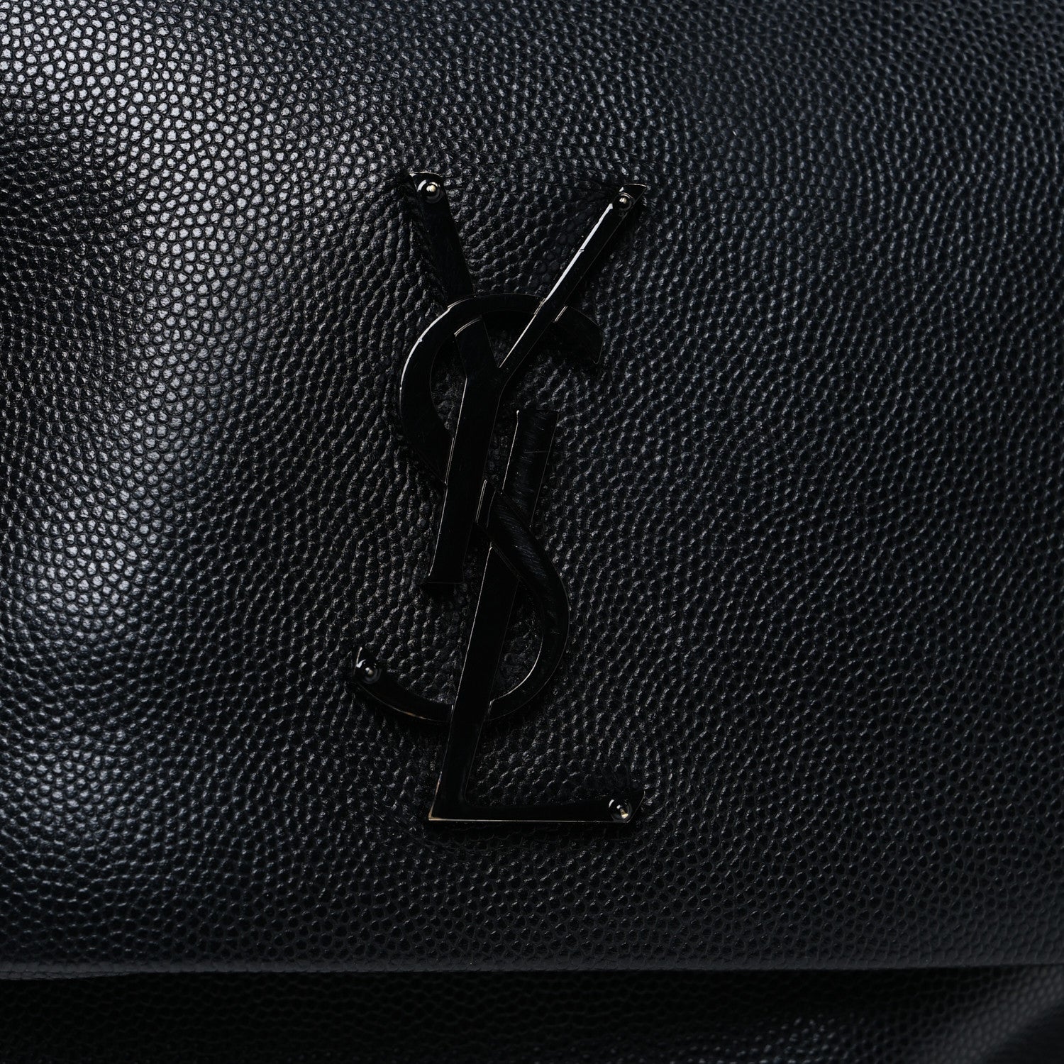 Saint Laurent Grain De Poudre Medium West Hollywood Monogram Fold-Over Bag Black 11 of 11