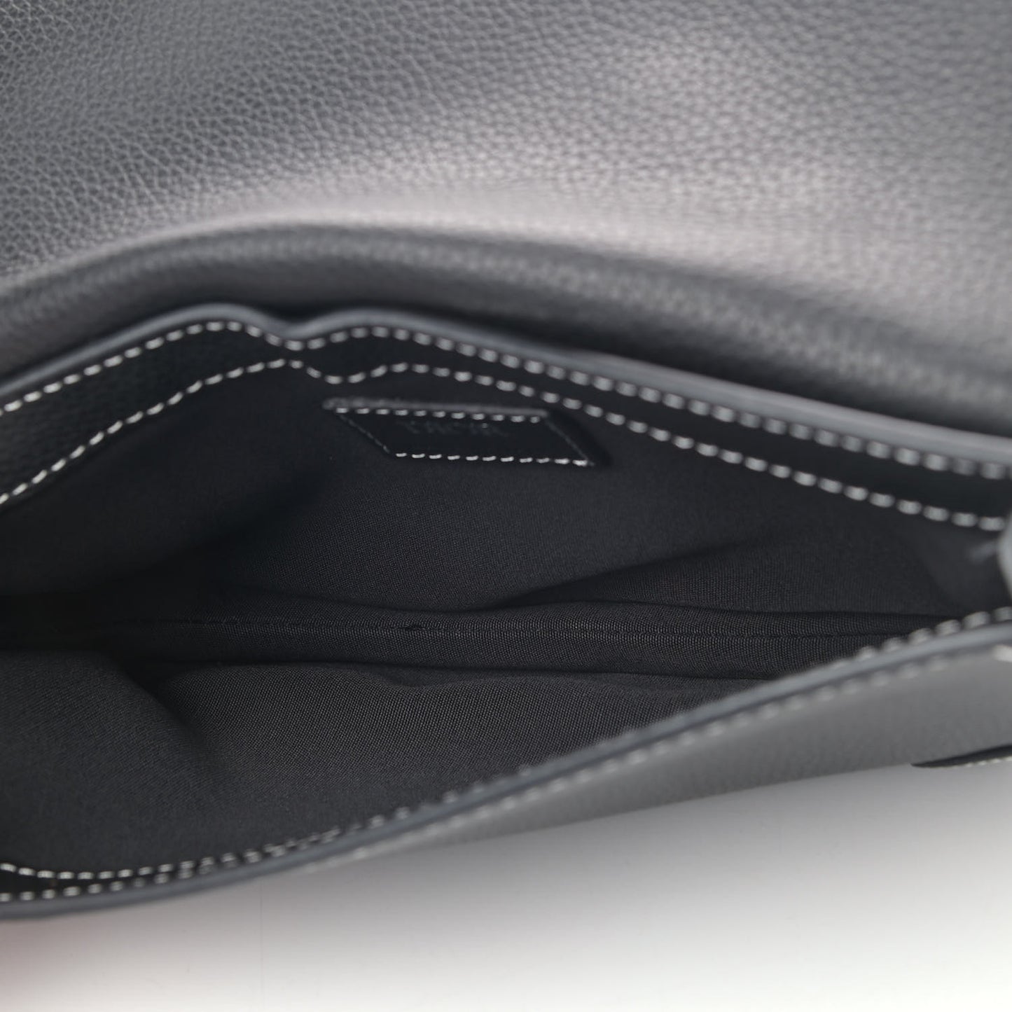 X KAWS Grained Calfskin Saddle Pouch Black