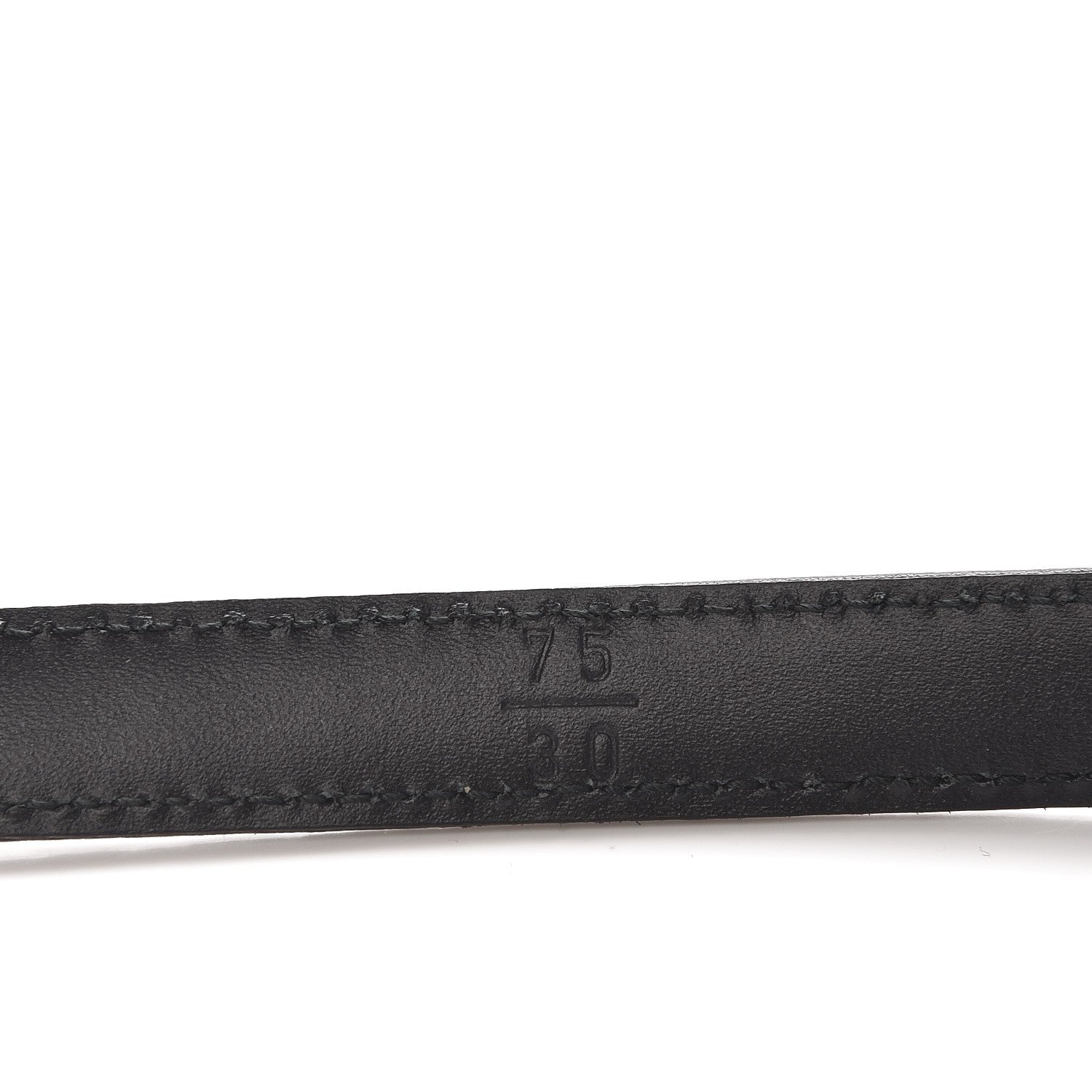 Chanel Calfskin Quilted Logo Skinny Belt 75 30 Black 6 of 7