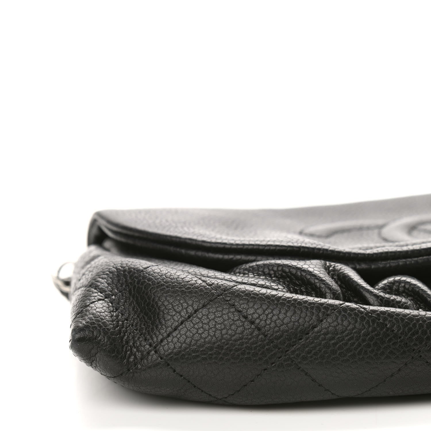 Chanel Caviar Half Moon Wallet On Chain WOC Black 9 of 10