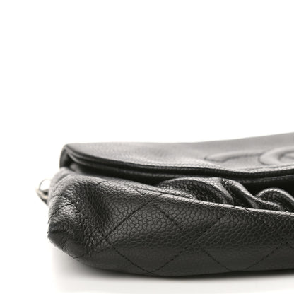 Chanel Caviar Half Moon Wallet On Chain WOC Black 9 of 10