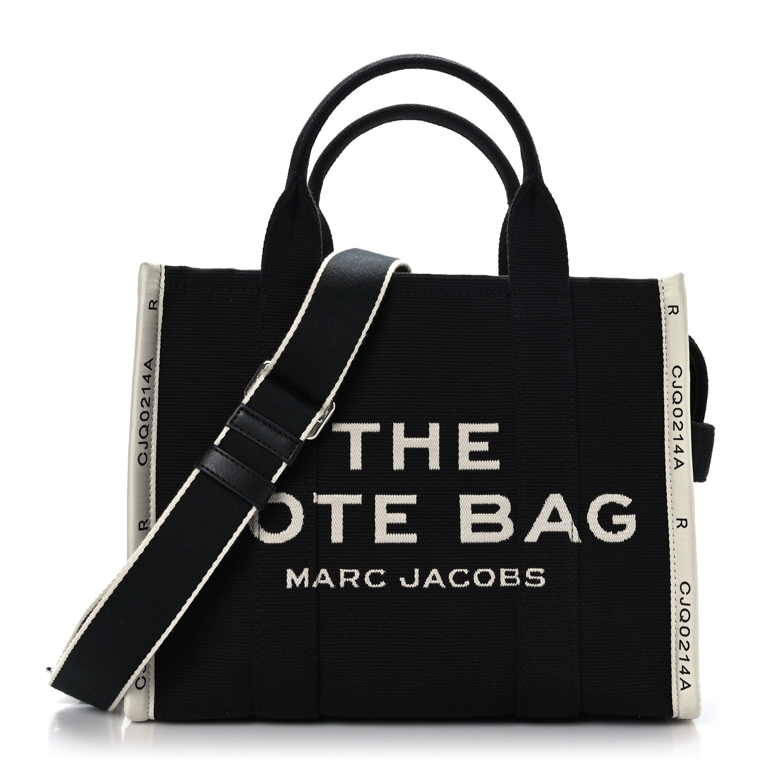 Marc Jacobs Jacquard Medium The Traveler Tote Bag Black 1 of 8