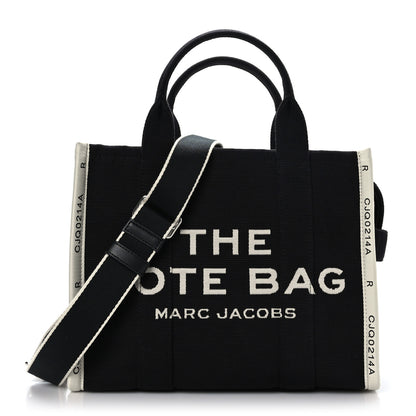 Marc Jacobs Jacquard Medium The Traveler Tote Bag Black 1 of 8