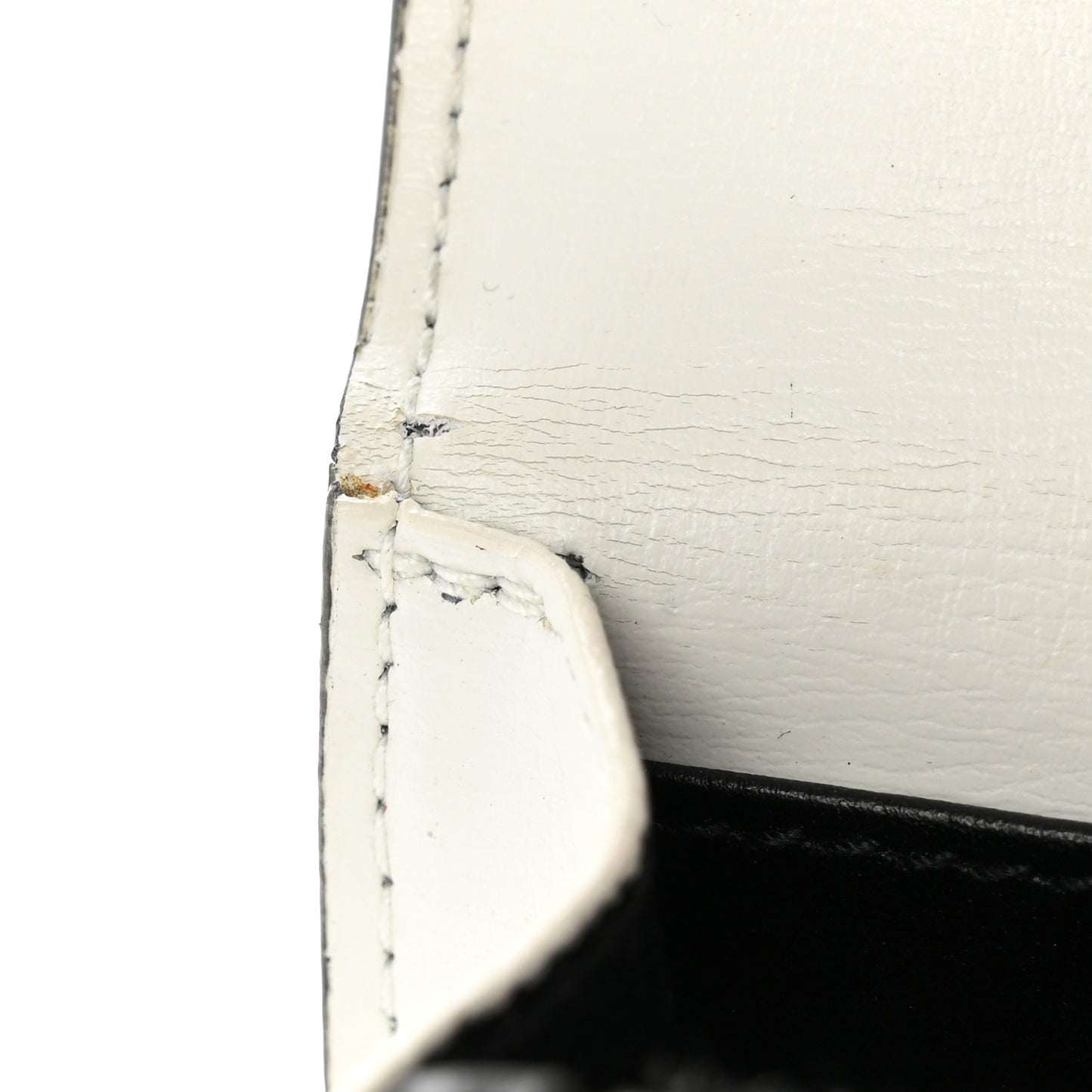 New Aspen Calfskin Bi-Color Monogram Sunset Chain Wallet  Black Dirty White