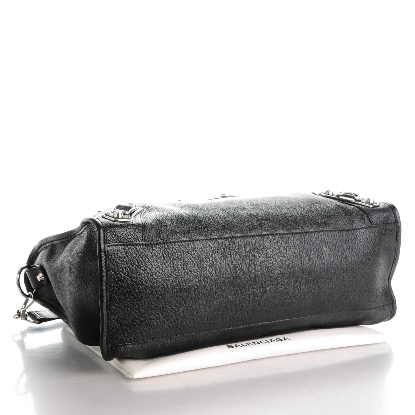 Chevre Silver Metallic Edge Hardware City Black