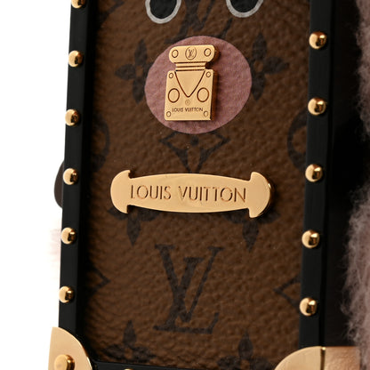 Louis Vuitton Mink Fur Reverse Monogram Eye-Trunk Bear Bag Charm Key Holder 4 of 7