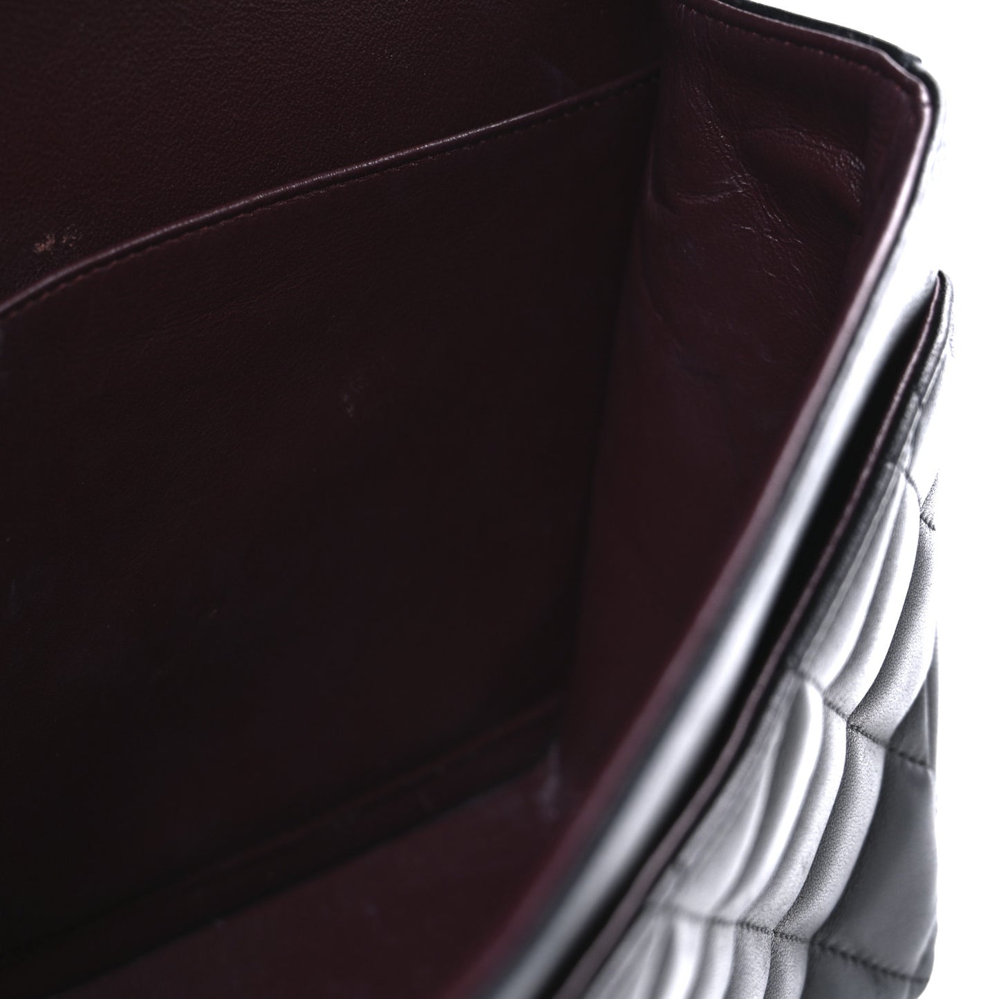 Lambskin Quilted Jumbo Double Flap Black