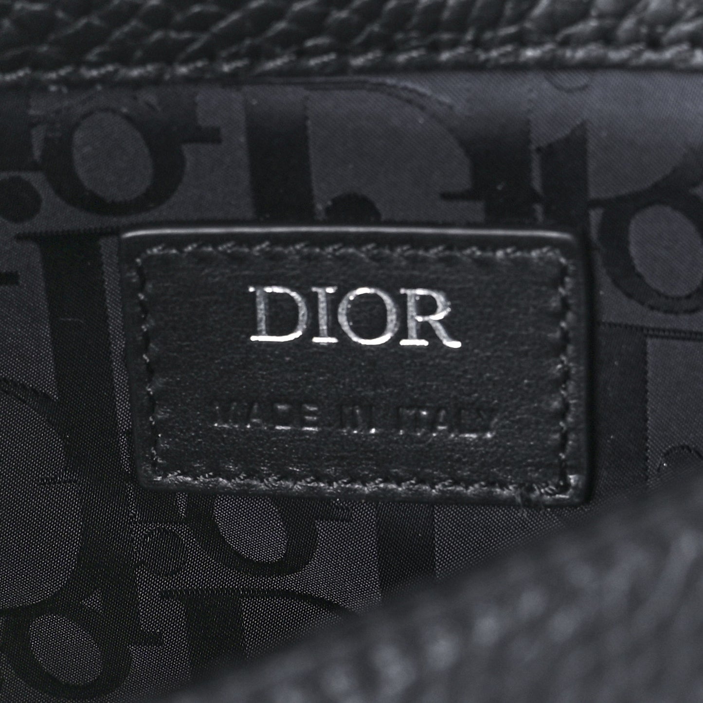 Grained Calfskin Mini Gallop Bag With Strap Black