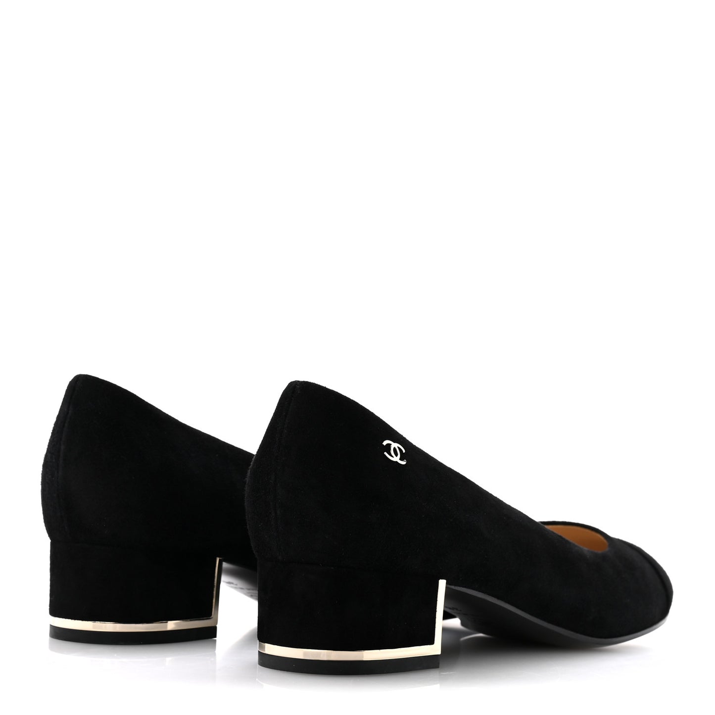 Suede CC Cap Toe Pumps 38 Black