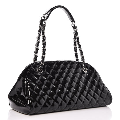 Chanel Patent Quilted Medium Just Mademoiselle Black 3 of 7