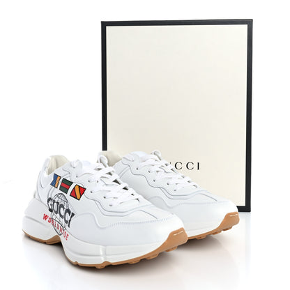 Gucci Apollo Calfskin Worldwide Mens Rhyton Sneakers 9 Great White 11 of 11