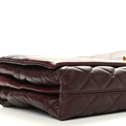 Chanel Calfskin Quilted Jumbo Soft Elegance Flap Bordeaux 9 of 10