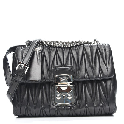 Miu Miu Nappa Matelasse Flap Black 1 of 8