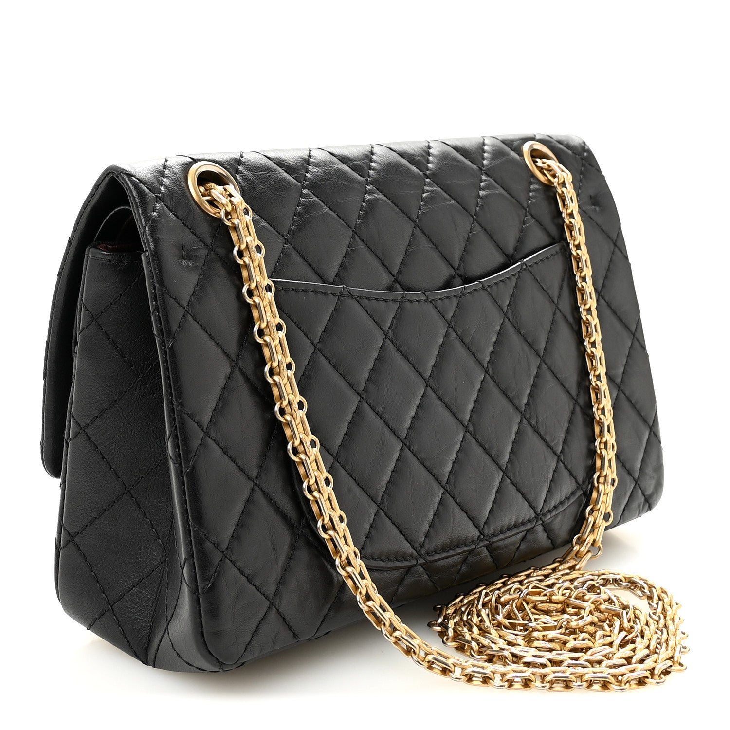 Chanel Aged Calfskin Quilted 2.55 Reissue 225 Flap Black 3 of 10