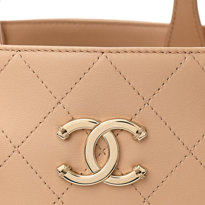 Chanel Calfskin Large Serial Shopper Tote Beige 8 of 10