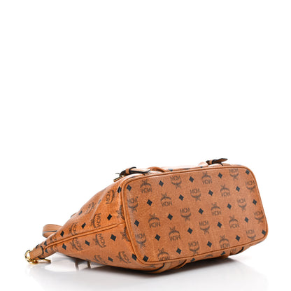 MCM Visetos Medium Essentials Shopper Tote Cognac 4 of 12