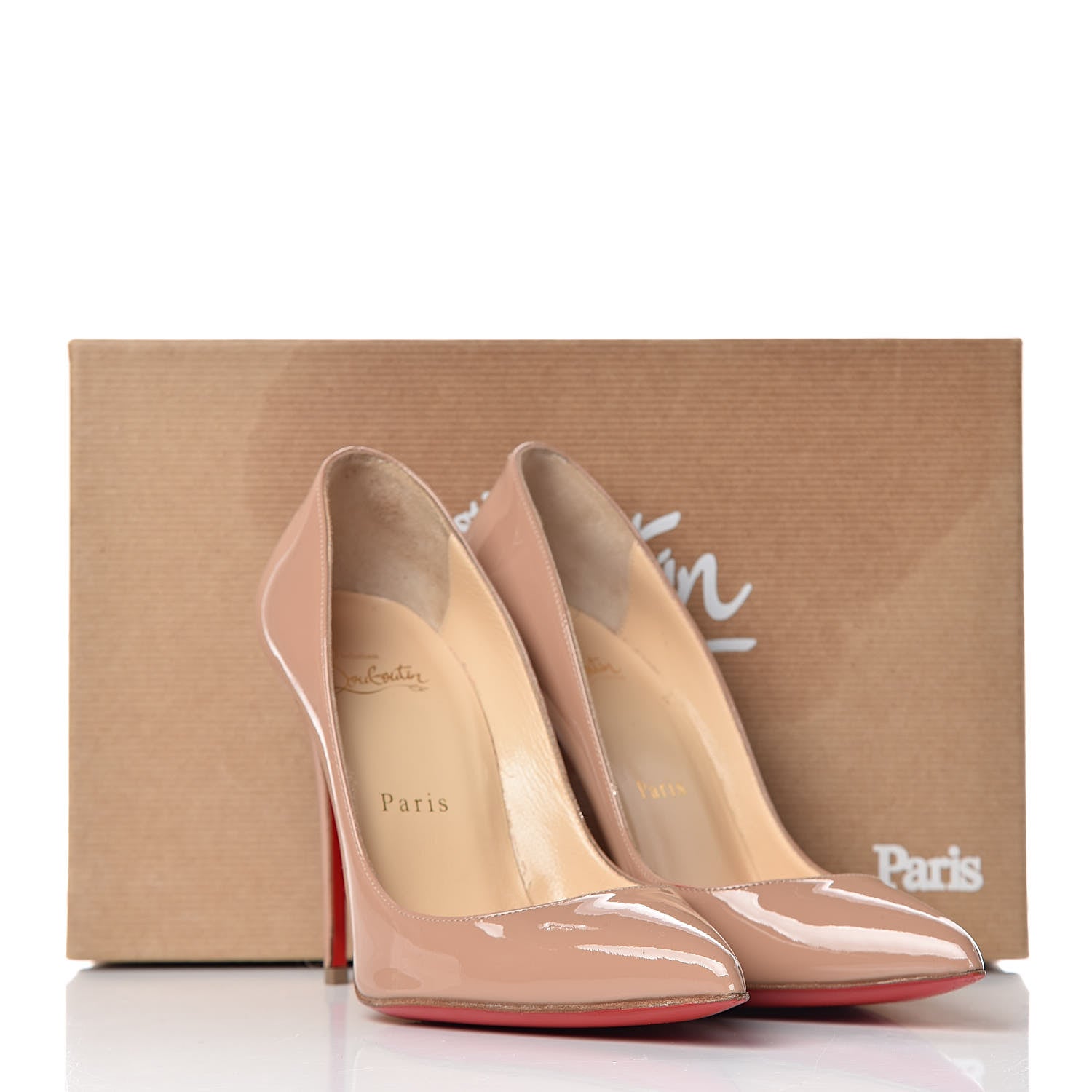 Christian Louboutin Patent Pigalle Follies 100 Pumps 36 Nude 14 of 14