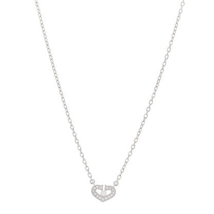Cartier 18K White Gold Diamond Extra Small C Hearts And Symbols Necklace 1 of 5