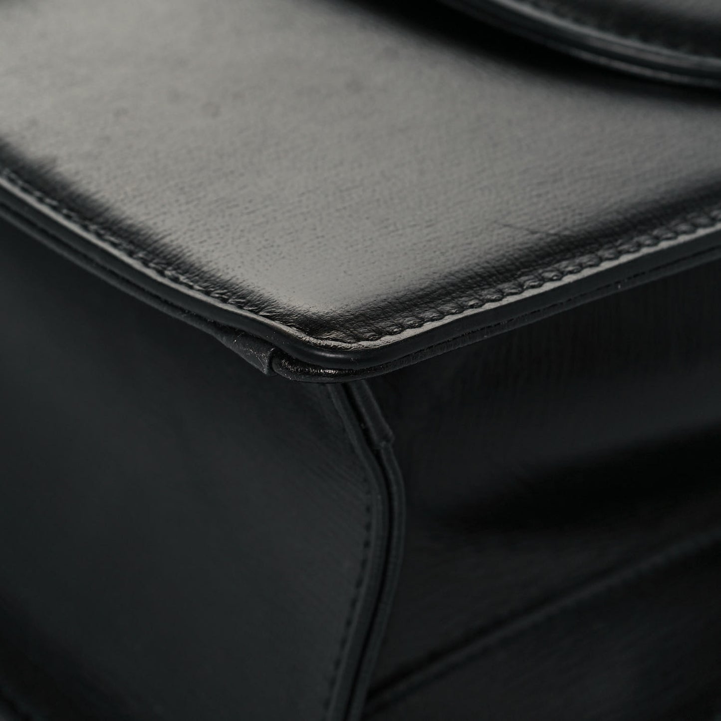 Textured Calfskin Medium Torchon GG Ring Shoulder Bag Black