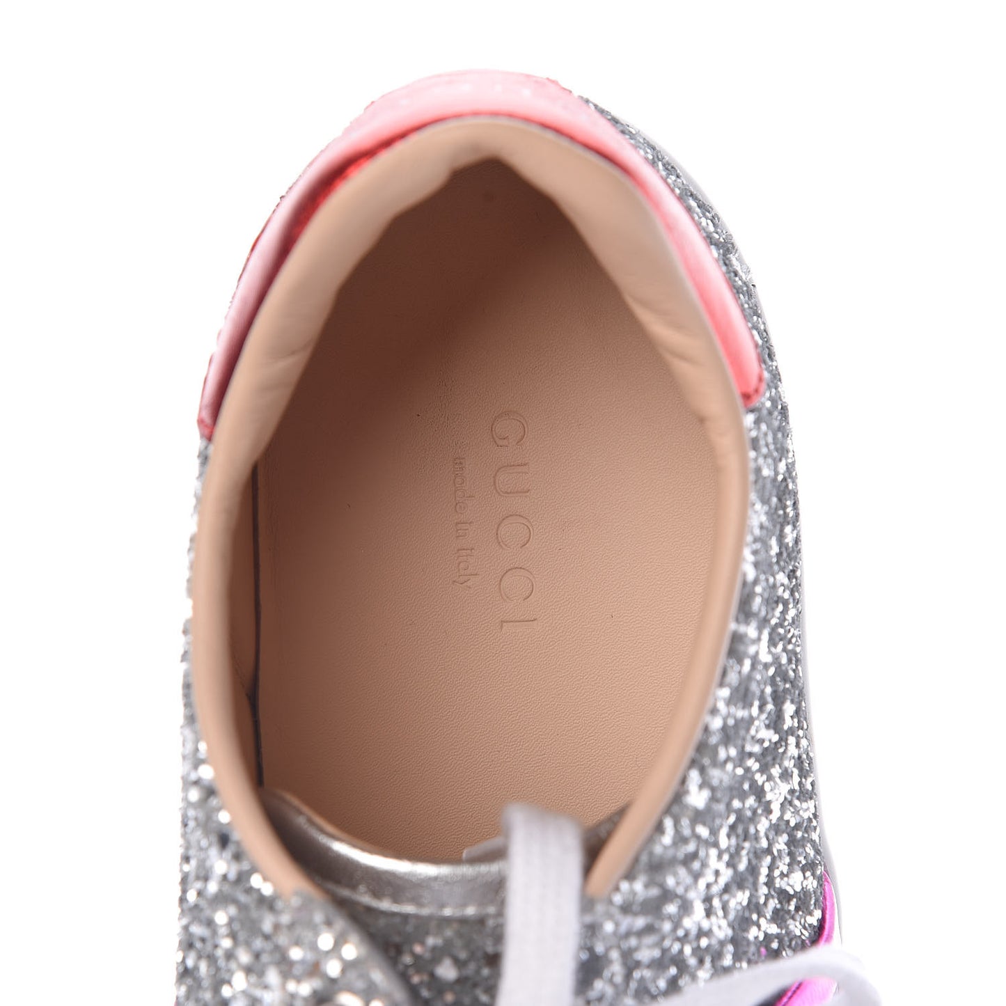 Glitter Web Womens Ace Sneakers 38.5 Silver