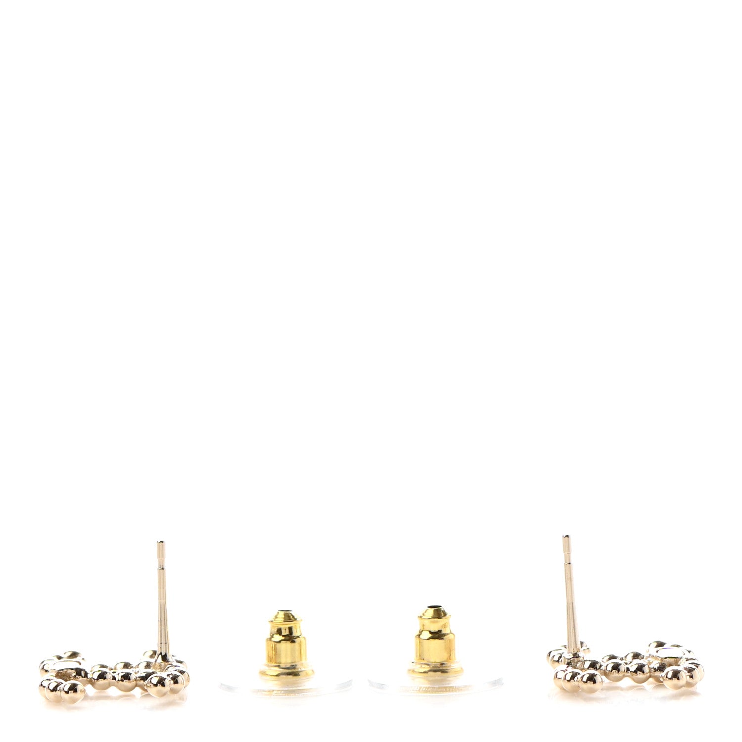 Chanel Metal Bead CC Earrings Gold 3 of 4