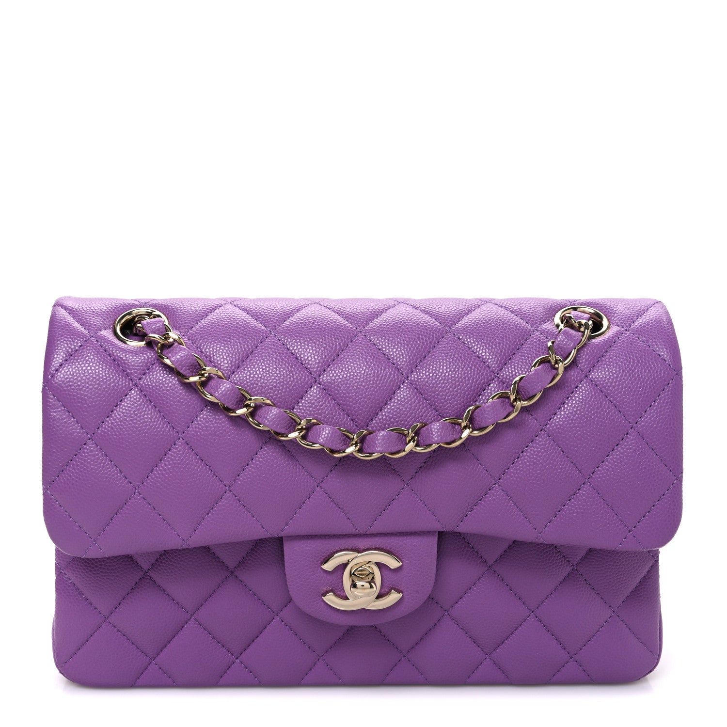 Chanel Caviar Quilted Small Double Flap Purple 1 of 10