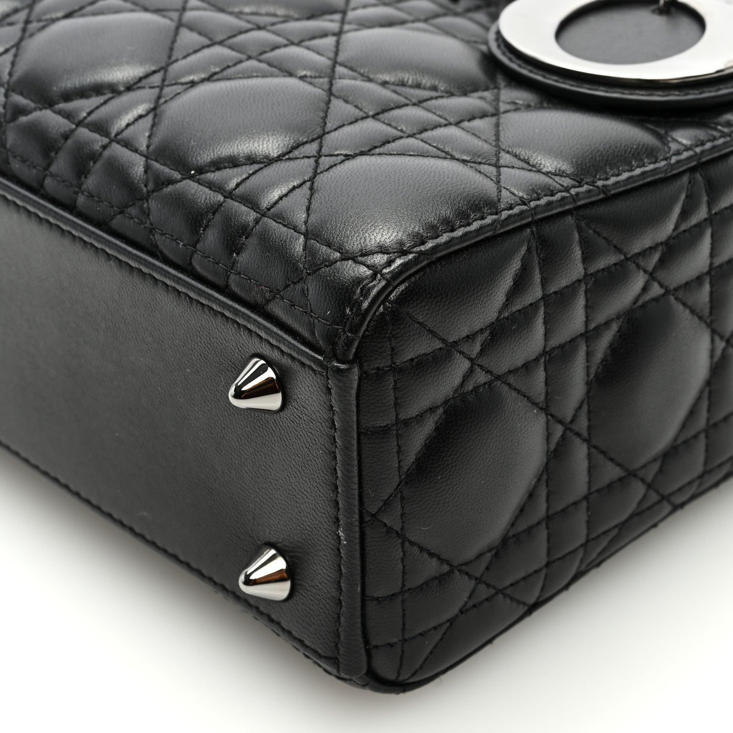 Christian Dior Lambskin Cannage Small My ABCDior Lady Dior Black 8 of 8