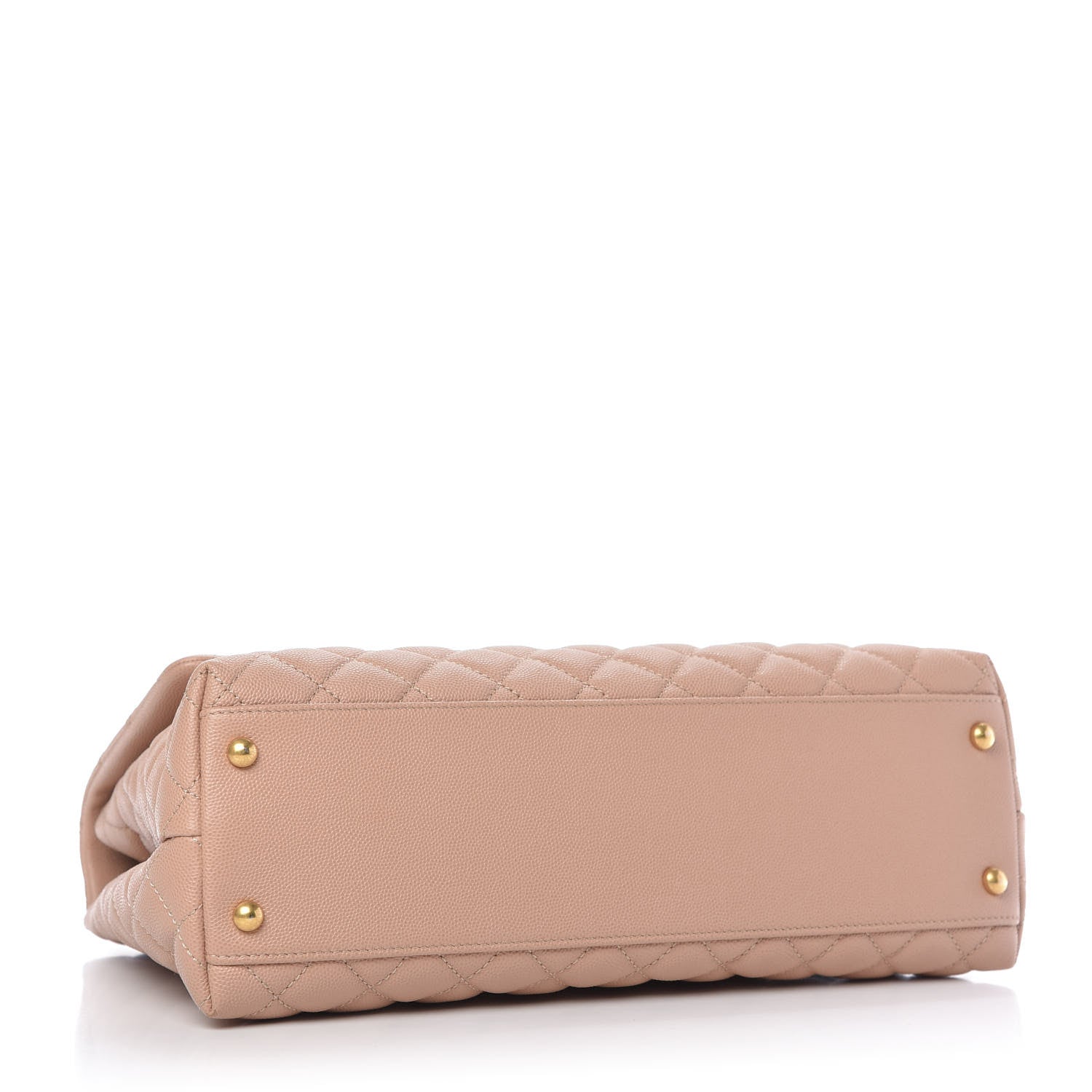 Chanel Caviar Quilted Medium Coco Handle Flap Light Beige 4 of 9