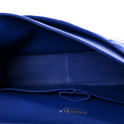 Chanel Lambskin Quilted Jumbo Double Flap Blue 5 of 22