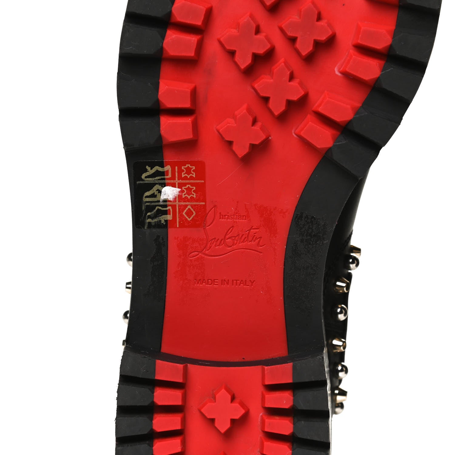 Christian Louboutin Calfskin Studded Chasse A Clou Flat Chelsea Boots 41 Black 8 of 11